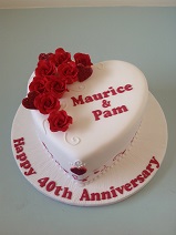 Ruby Wedding Anniversary cake